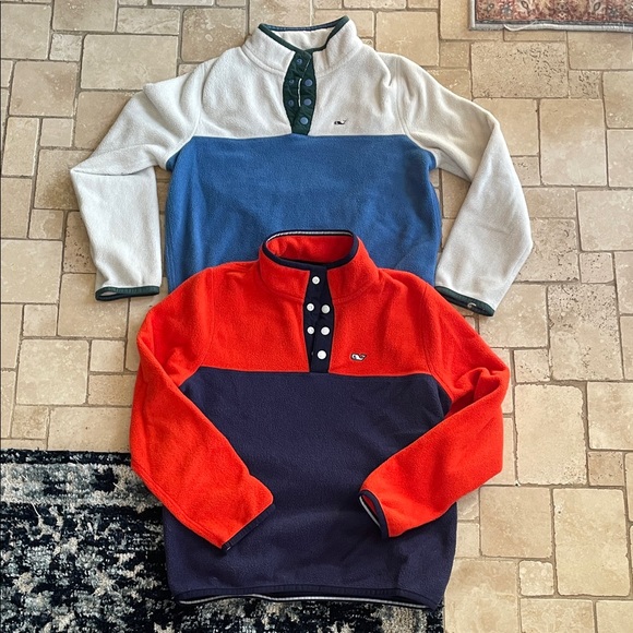 Vineyard Vines Other - Vineyard Vines Two Colorblock Fleece Pullover Shirts Size Small 8-10
